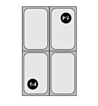 GN INOX SET-D-RM přeprava 4x1/4 těsnění+úchyty